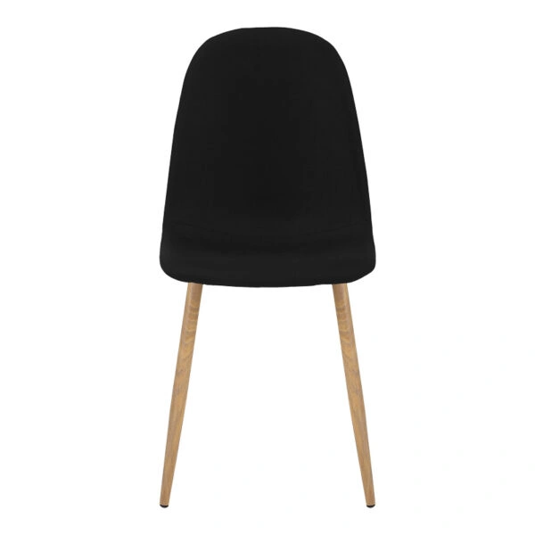 Καρέκλα Bella  γκρι ύφασμα με πόδι μέταλλο σε φυσική απόχρωση 43.5x52x89εκ