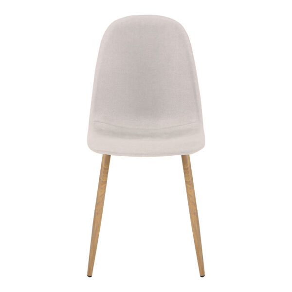 Καρέκλα Bella  ανοιχτό γκρι ύφασμα με πόδι μέταλλο σε φυσική απόχρωση 43.5x52x89εκ