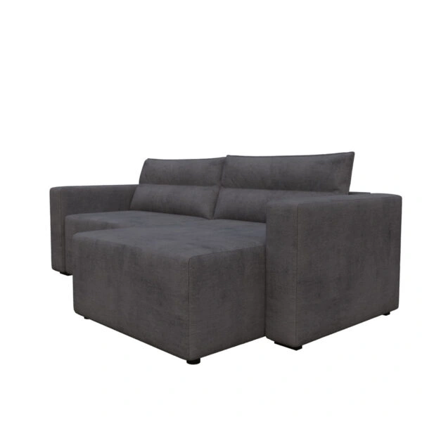 Silver Γωνιακός Καναπές Κρεβάτι με Αναστρέψιμη Γωνία Σκούρο Μπλε 245x148x94cm