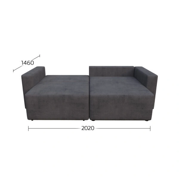 Silver Γωνιακός Καναπές Κρεβάτι με Αναστρέψιμη Γωνία Σκούρο Μπλε 245x148x94cm