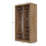 Ντουλάπα Linea Χρυσό Δρυς 120x60x215cm