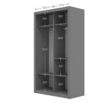 Ντουλάπα Linea Σονόμα με καθρέφτη 120x60x215cm