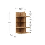 Σύνθεση τηλεόρασης Callisto Χρυσό Δρυς-Γκρεζ 200x40x180cm