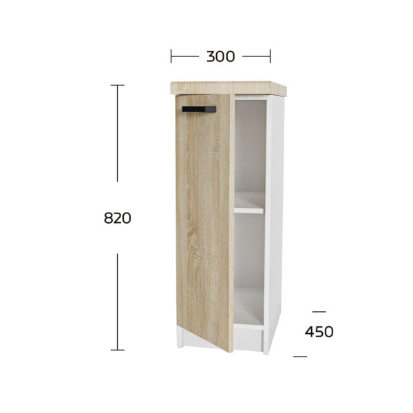 Anita Κάτω Ντουλάπι Σονόμα 30x60x82cm