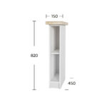 Anita Κάτω Ντουλάπι Λευκό 15x60x82cm