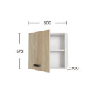 Anita Πάνω Ντουλάπι Σονόμα 60x30x57cm