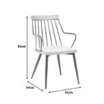 Πολυθρόνα Posse  μέταλλο μπρονζέ-white wash ξύλο-μπεζ ύφασμα 52x59x83εκ