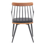 Πολυθρόνα Posse  μέταλλο μαύρο-καρυδί ξύλο-μαύρο pu 52x59x83εκ