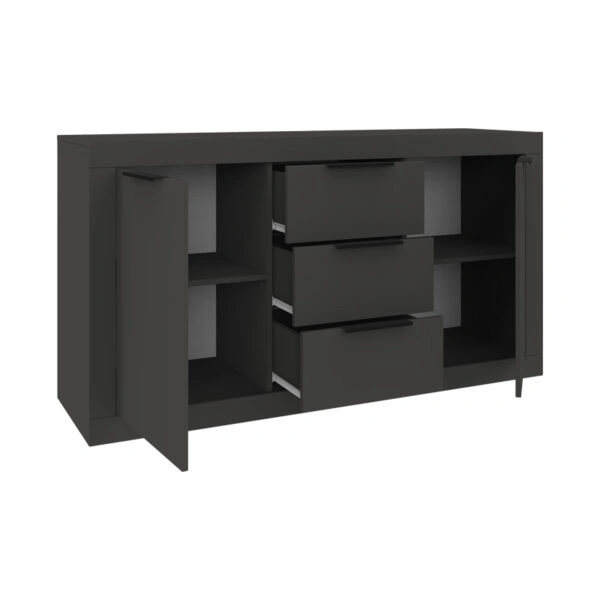 Μπουφές Doha  σε ανθρακί απόχρωση 150x45x80.5εκ