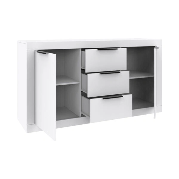 Μπουφές Doha  σε λευκή απόχρωση 150x45x80.5εκ