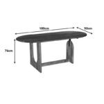 Τραπέζι Jenkou  mango ξύλο σε φυσική απόχρωση 180x90x76εκ