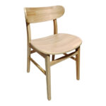 Καρέκλα Lumnia  rubberwood σε φυσική απόχρωση 46x50x76εκ