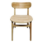 Καρέκλα Lumnia  rubberwood σε φυσική απόχρωση 46x50x76εκ