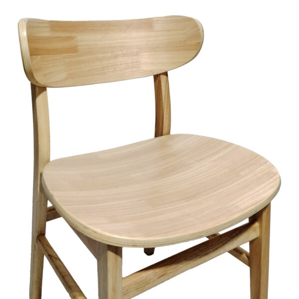 Καρέκλα Lumnia  rubberwood σε φυσική απόχρωση 46x50x76εκ