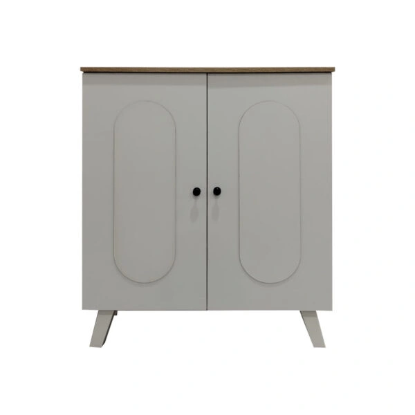 Παπουτσοθήκη-ντουλάπι Cathi  σε λευκή-sonoma απόχρωση 80x34x95εκ