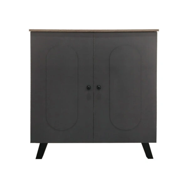 Παπουτσοθήκη-ντουλάπι Cathi σε oak - anthracite απόχρωση 80x34x95εκ