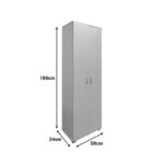 Παπουτσοθήκη-Ντουλάπα Racka  σε λευκή απόχρωση 58x34x186εκ