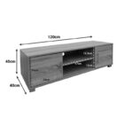 Έπιπλο τηλεόρασης Serank  σε oak-ανθρακί απόχρωση 120x40x40εκ