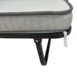 Ράντζο-κρεβάτι με στρώμα 10εκ Kamu μαύρο 75x190εκ