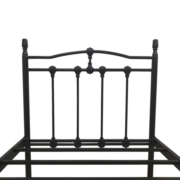 Κρεβάτι Wotso μεταλλικό σε μαύρη απόχρωση 90x190εκ