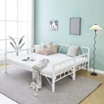 Κρεβάτι-Καναπές Remmie  μέταλλο λευκό 90x190εκ