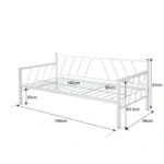 Κρεβάτι-Καναπές Remmie  μέταλλο λευκό 90x190εκ