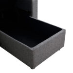 Γωνιακός αναστρέψιμος καναπές κρεβάτι Kamore με αποθηκευτικό χώρο ανθρακί ύφασμα 223x146x85εκ