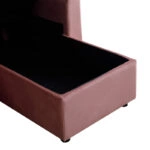 Γωνιακός αναστρέψιμος καναπές κρεβάτι Kamore  με αποθηκευτικό χώρο σάπιο μήλο βελούδο 223x146x85εκ