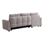 Γωνιακός αναστρέψιμος καναπές κρεβάτι Comfie με αποθηκευτικό χώρο μπεζ ύφασμα 260x156x98εκ