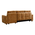 Γωνιακός αναστρέψιμος καναπές κρεβάτι Comfie με αποθηκευτικό χώρο camel ύφασμα 260x156x98εκ