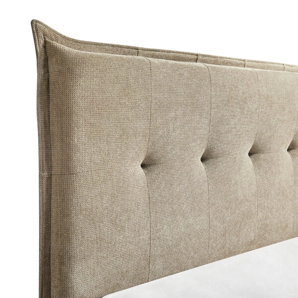 LIFE ΚΡΕΒΑΤΙ (ΓΙΑ ΣΤΡΩΜΑ 160x200cm) BEIGE 215x171x115