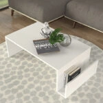 Τραπεζάκι σαλονιού Regnar Megapap χρώμα λευκό 100,6x55x31,8εκ.