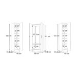 Ντουλάπα ρούχων Vivian Megapap τετράφυλλη χρώμα λευκό 160x51,8x181εκ.