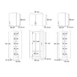 Ντουλάπα ρούχων Vivian Megapap τετράφυλλη με πατάρι χρώμα λευκό 160x51,8x240εκ.