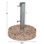 ΒΑΣΗ ΟΜΠΡΕΛΑΣ ΨΗΦΙΔΑ 15KG HM5476.15 ΜΕ ΣΩΛΗΝΑ ΔΙΑΜΕΤΡΟΥ Φ52