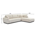 ΓΩΝΙΑΚΟΣ ΚΑΝΑΠΕΣ ΑΝΑΣΤΡΕΨΙΜΟΣ MEDEL HM3288.02 ΕΚΡΟΥ P.E. ΥΦΑΣΜΑ 296x208x80Υεκ