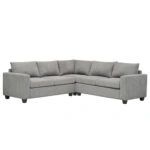 ΓΩΝΙΑΚΟΣ ΚΑΝΑΠΕΣ CALDER HM3286.01 ΓΚΡΙ ΥΦΑΣΜΑ 254x90x91Υεκ.