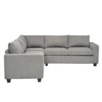 ΓΩΝΙΑΚΟΣ ΚΑΝΑΠΕΣ CALDER HM3286.01 ΓΚΡΙ ΥΦΑΣΜΑ 254x90x91Υεκ.