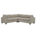 ΓΩΝΙΑΚΟΣ ΚΑΝΑΠΕΣ CALDER HM3286.03 ΜΠΕΖ ΥΦΑΣΜΑ 254x90x91Υεκ.