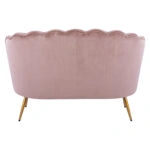 ΚΑΝΑΠΕΣ 2ΘΕΣΙΟΣ COQUILLE HM8627.02 ΑΠΟ ΒΕΛΟΥΔΟ ΣΑΠΙΟ ΜΗΛΟ & ΧΡΥΣΑ ΠΟΔΙΑ 130x81x86εκ.