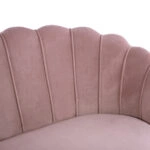 ΚΑΝΑΠΕΣ 2ΘΕΣΙΟΣ COQUILLE HM8627.02 ΑΠΟ ΒΕΛΟΥΔΟ ΣΑΠΙΟ ΜΗΛΟ & ΧΡΥΣΑ ΠΟΔΙΑ 130x81x86εκ.