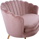 ΚΑΝΑΠΕΣ 2ΘΕΣΙΟΣ COQUILLE HM8627.02 ΑΠΟ ΒΕΛΟΥΔΟ ΣΑΠΙΟ ΜΗΛΟ & ΧΡΥΣΑ ΠΟΔΙΑ 130x81x86εκ.