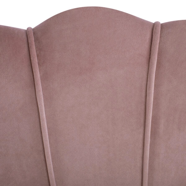 ΚΑΝΑΠΕΣ 2ΘΕΣΙΟΣ COQUILLE HM8627.02 ΑΠΟ ΒΕΛΟΥΔΟ ΣΑΠΙΟ ΜΗΛΟ & ΧΡΥΣΑ ΠΟΔΙΑ 130x81x86εκ.