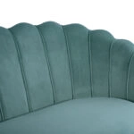 ΚΑΝΑΠΕΣ 2ΘΕΣΙΟΣ COQUILLE HM8627.07 ΑΠΟ ΦΥΣΤΙΚΙ ΒΕΛΟΥΔΟ ΜΕ ΧΡΥΣΑ ΠΟΔΙΑ 130x81x86Υ εκ.