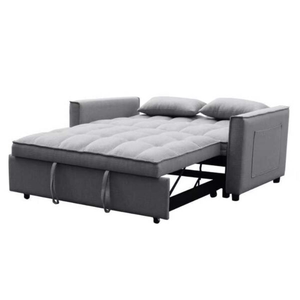 ΚΑΝΑΠΕΣ ΚΡΕΒΑΤΙ 2-ΘΕΣΙΟΣ BORG HM3289.01 ΓΚΡΙ ΥΦΑΣΜΑ 142x94x78Υεκ