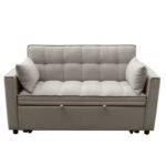 ΚΑΝΑΠΕΣ ΚΡΕΒΑΤΙ 2-ΘΕΣΙΟΣ BORG HM3289.03 ΜΠΕΖ ΥΦΑΣΜΑ 142x94x78Υεκ