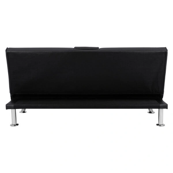 ΚΑΝΑΠΕΣ ΚΡΕΒΑΤΙ BENIN ΜΕ ΜΑΥΡΟ PU 165x76,5x79 εκ ΚΑΙ ΠΤΥΣΣΟΜΕΝΟ ΜΠΡΑΤΣΟ HM3157.01