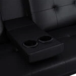 ΚΑΝΑΠΕΣ ΚΡΕΒΑΤΙ BENIN ΜΕ ΜΑΥΡΟ PU 165x76,5x79 εκ ΚΑΙ ΠΤΥΣΣΟΜΕΝΟ ΜΠΡΑΤΣΟ HM3157.01