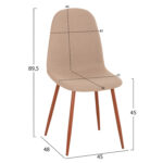 ΚΑΡΕΚΛΑ LEONARDO HM00100.07 ΥΦΑΣΜΑ ΜΠΕΖ ΚΑΙ ΜΕΤΑΛΛΙΚΑ ΠΟΔΙΑ 45x52x85 εκ.