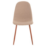 ΚΑΡΕΚΛΑ LEONARDO HM00100.07 ΥΦΑΣΜΑ ΜΠΕΖ ΚΑΙ ΜΕΤΑΛΛΙΚΑ ΠΟΔΙΑ 45x52x85 εκ.